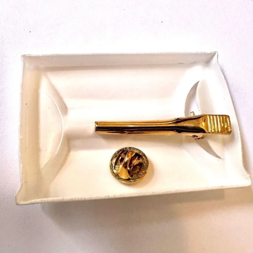 Ballou Religious Cross Tie Clip and pin in box